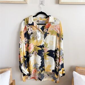 Spell Floral Button Down Blouse